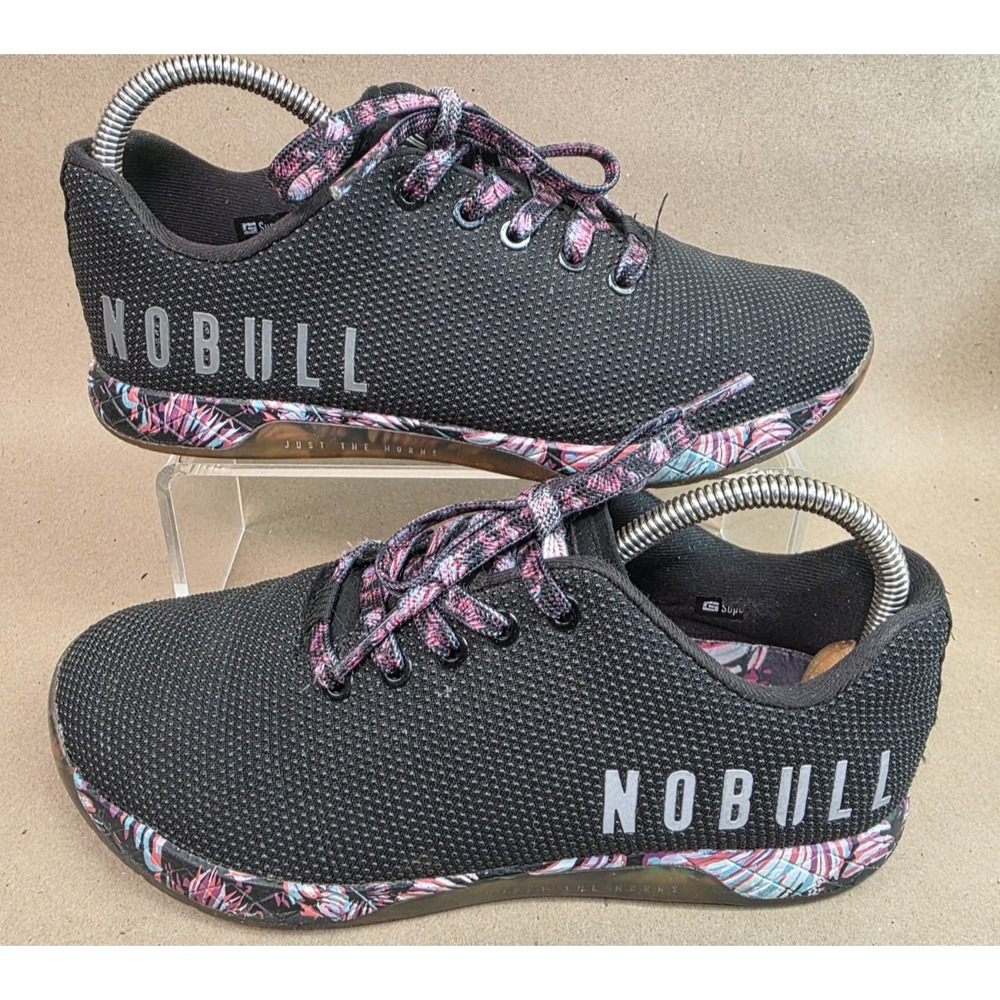 NOBULL Trainer ( Sz 9 ) Women Shoes Black Floral CrossFit Training Gym Sneaker